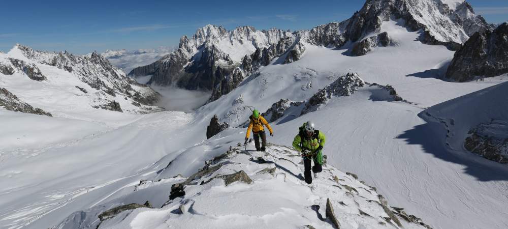 Stage initiation alpinisme Chamonix massif du Mont Blanc 