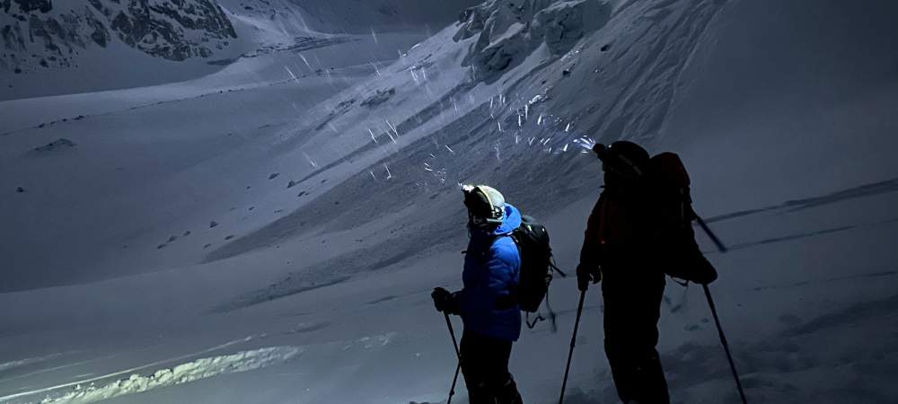 Vallée Blanche à la pleine lune